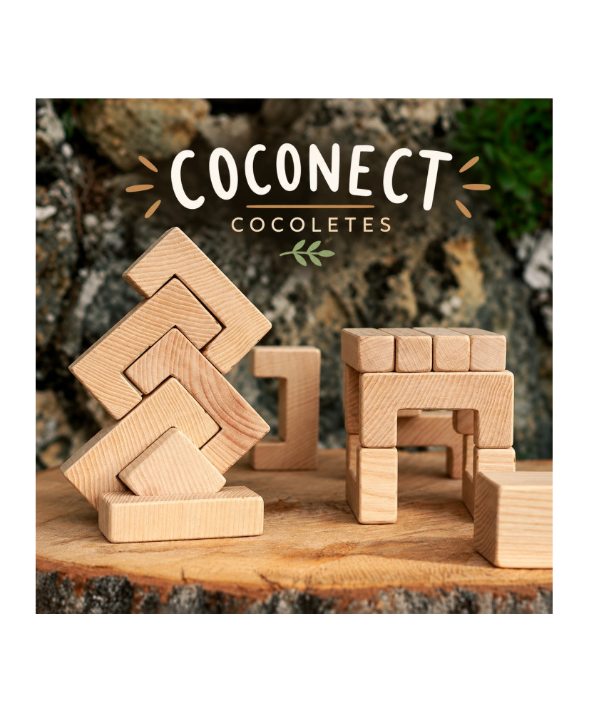 Ξύλινο Παιχνίδι Κατασκευών – Cocoletes Coconect