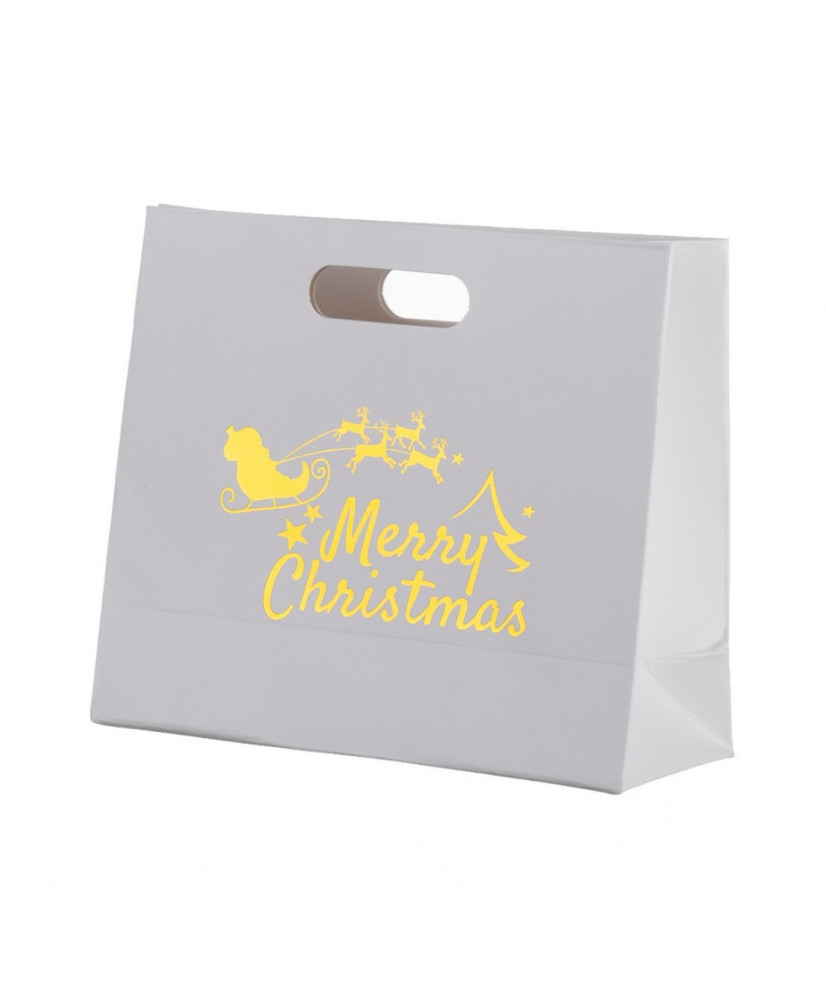 Τσάντα Λευκή Merry Christmas 10*11.5*4.5