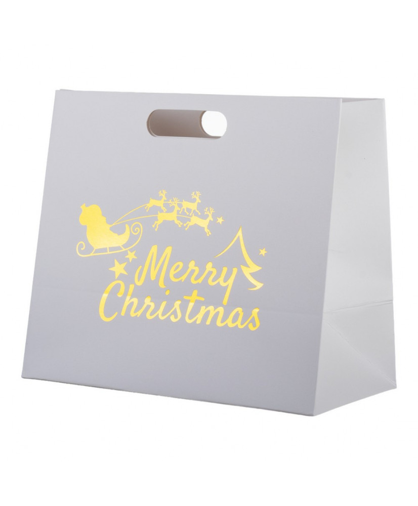 Τσάντα Λευκή Merry Christmas 16*18*10