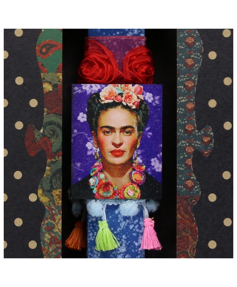 Λαμπάδα Vintage μπλε με μαγνητάκι Frida 20 εκ.