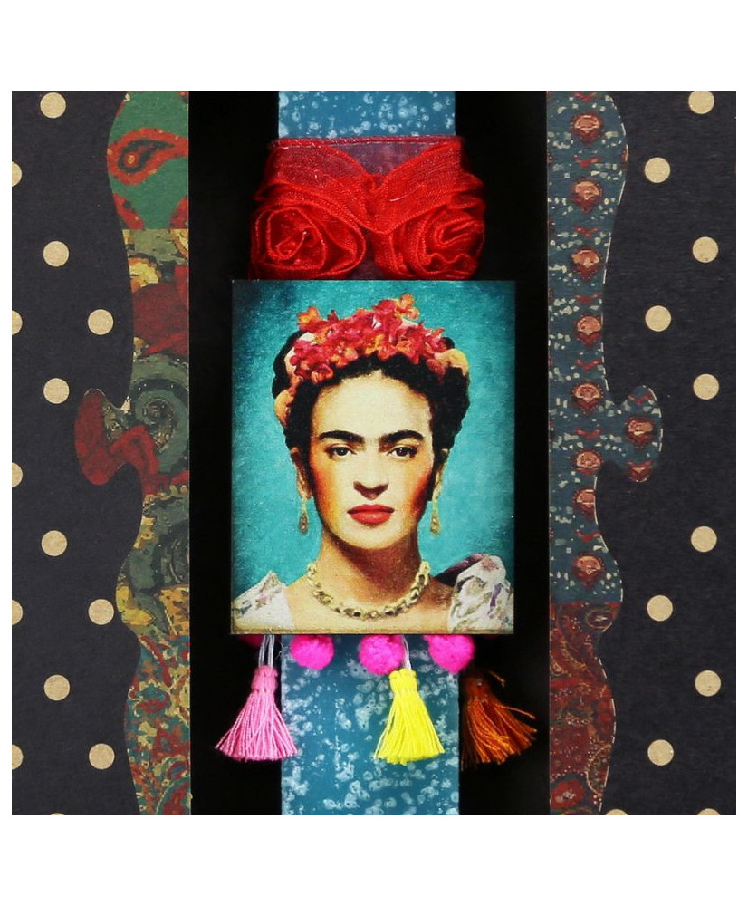 Λαμπάδα Vintage βεραμάν με μαγνητάκι Frida 20 εκ.