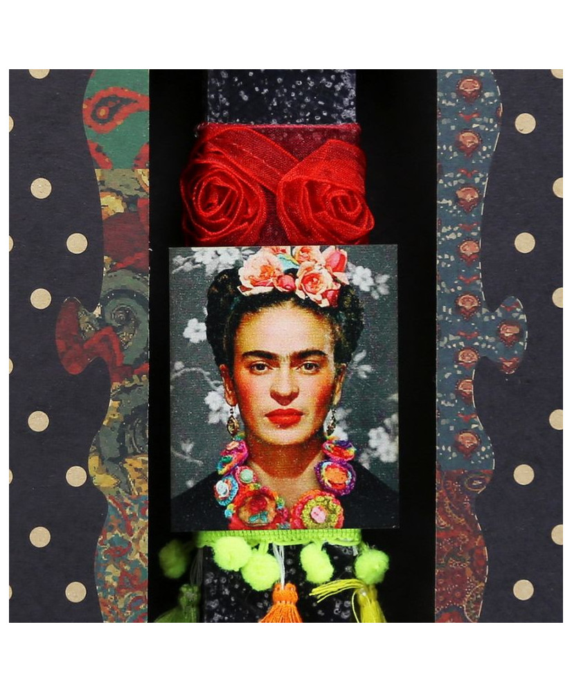 Λαμπάδα Vintage γκρι με μαγνητάκι Frida 20 εκ.