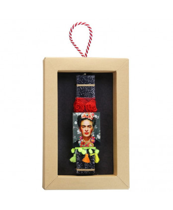 Λαμπάδα Vintage γκρι με μαγνητάκι Frida 20 εκ.