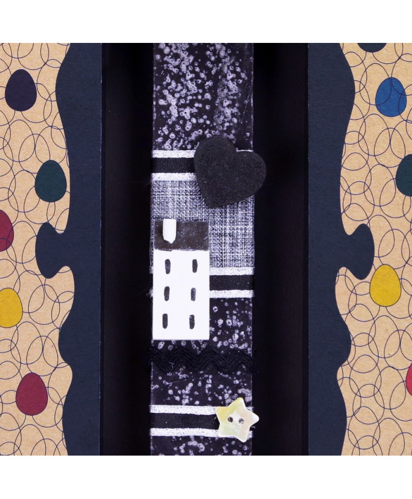 Λαμπάδα γκρι με σπιτάκι καρδιά 20 εκ