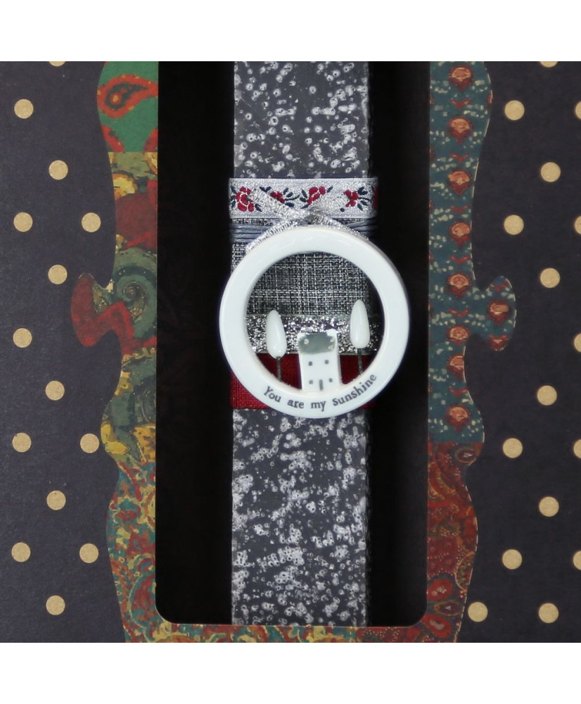 Λαμπάδα γκρι με σπίτι σε κύκλο 20 εκ