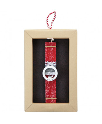 Λαμπάδα κόκκινη με σπίτι σε κύκλο 20 εκ