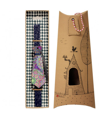 Λαμπάδα γκρι με γραβάτα φλοράλ