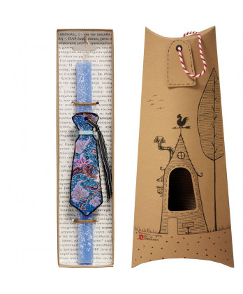 Λαμπάδα γαλάζια με γραβάτα...