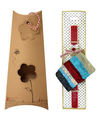 Λαμπάδα βυσσινί με σαντάκι...