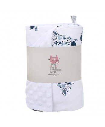 Βρεφική κουβέρτα Giraffe Blue