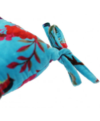 Μαξιλάρι καρέκλας με τυρκουάζ βελούδο 40x40εκ.