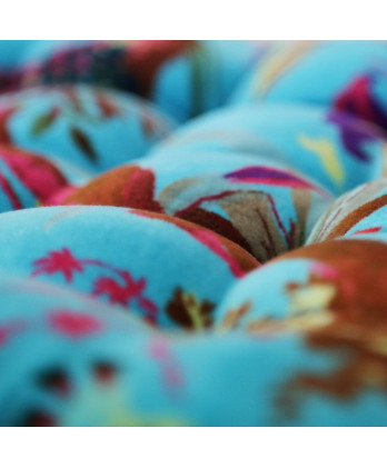 Μαξιλάρι καρέκλας με τυρκουάζ βελούδο 40x40εκ.