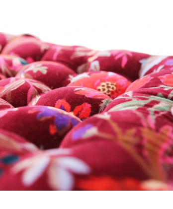 Μαξιλάρι καρέκλας με μπορντώ βελούδο 40x40εκ.