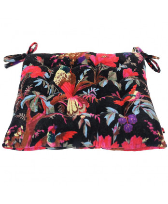 Μαξιλάρι καρέκλας με μαύρο βελούδο 40x40εκ.