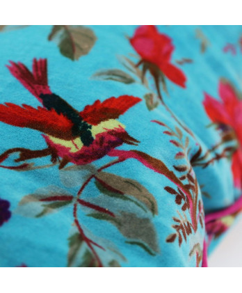 Μαξιλάρι με τυρκουάζ βελούδο60x60εκ.