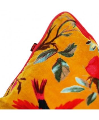 Μαξιλάρι με μουσταρδί βελούδο 60x60εκ.