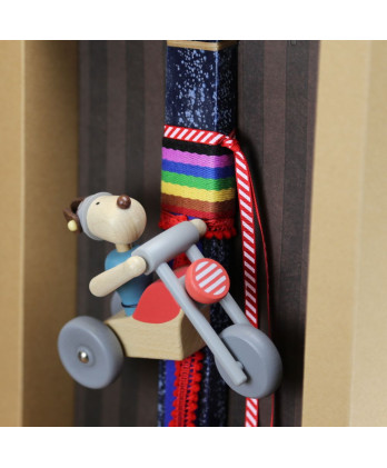 Λαμπάδα Παιδική Σκύλος σε μηχανή – Μπλε