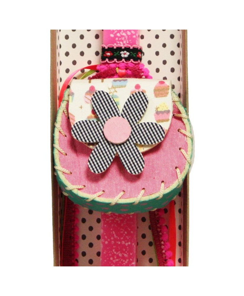 Λαμπάδα Παιδική Τσαντάκι - Φούξια Νέον