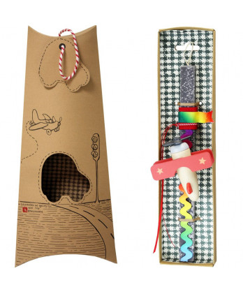 Λαμπάδα Παιδική Αεροπλάνο ξύλινο - Γκρι