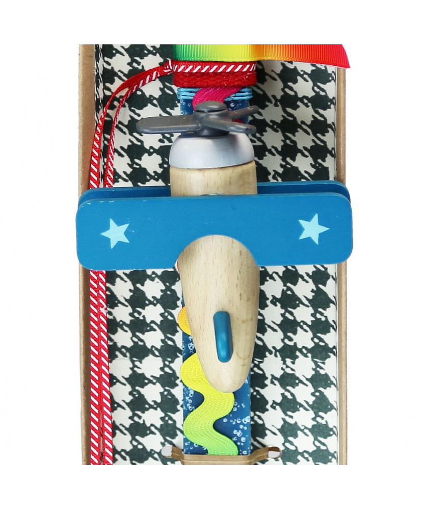 Λαμπάδα Παιδική Αεροπλάνο ξύλινο – Πετρόλ