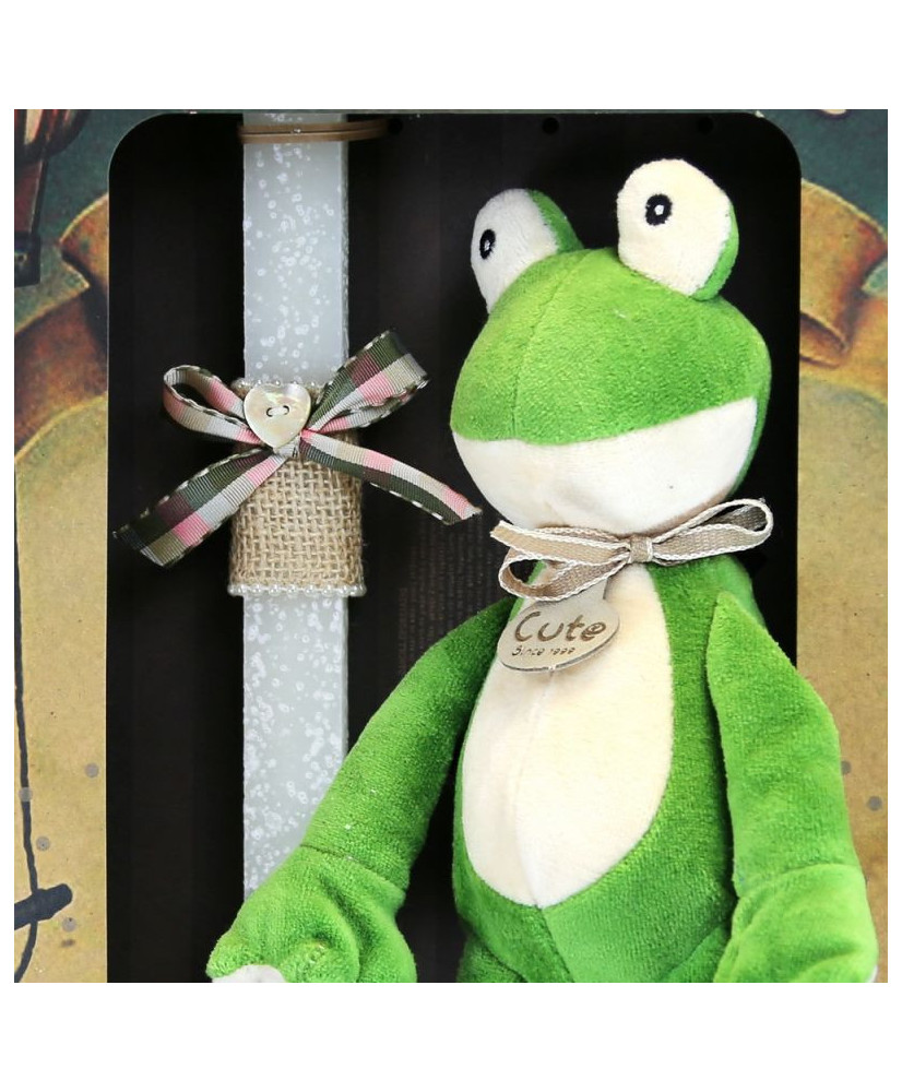 Λαμπάδα Παιδική Βάτραχος, οργανικό βαμβάκι