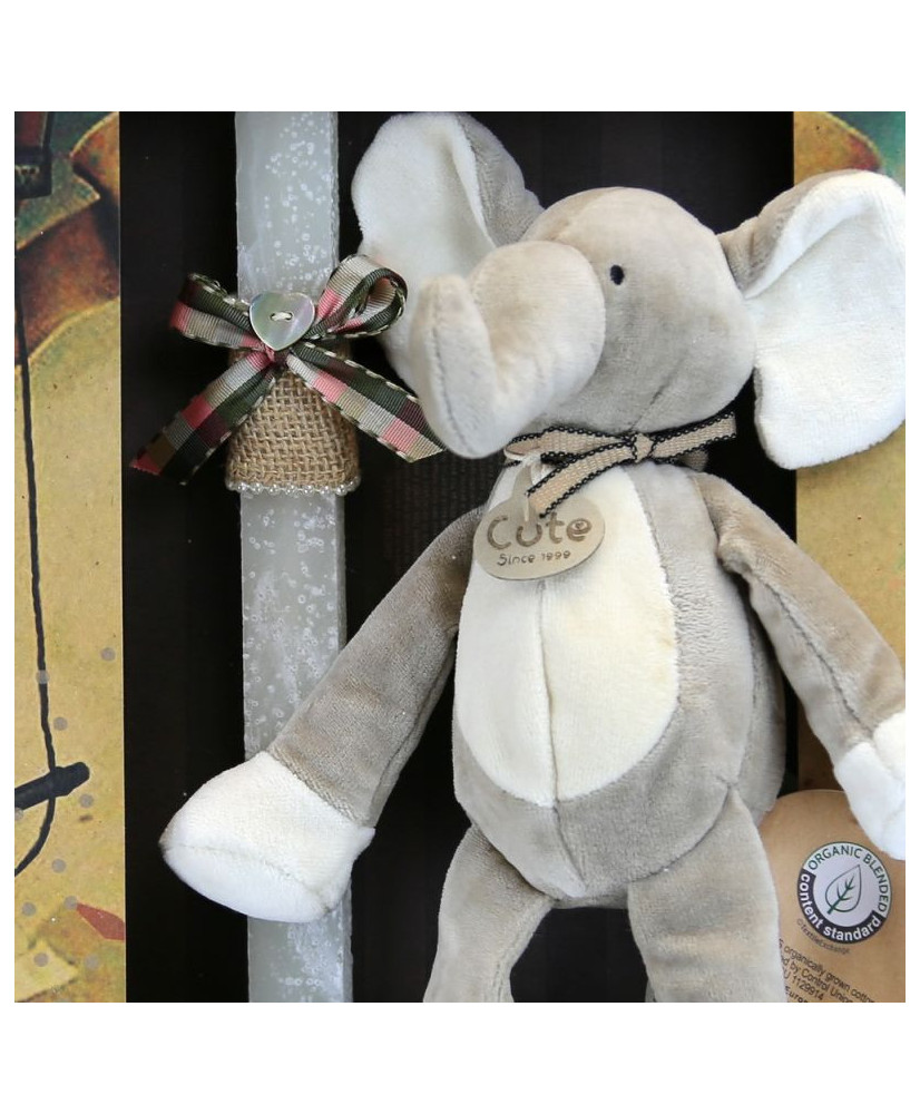 Λαμπάδα Παιδική Ελέφαντας, οργανικό βαμβάκι