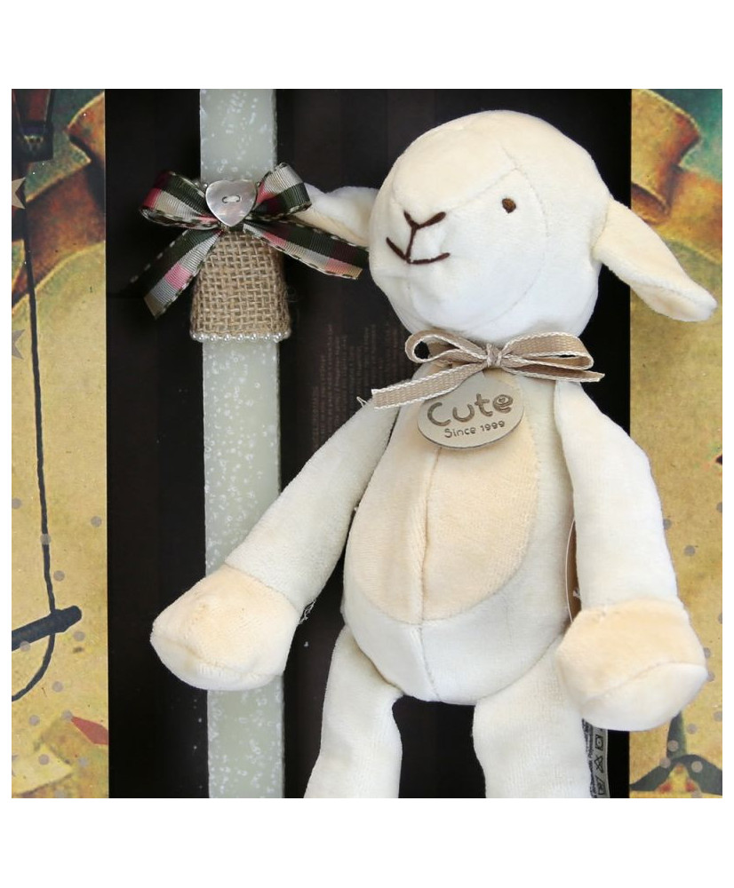 Λαμπάδα Παιδική Αρνάκι, οργανικό βαμβάκι