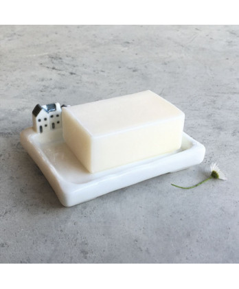 Σαπουνοθήκη Απο Πορσελάνη Με σπιτάκια Και Προβλήτα 9x12 εκ.