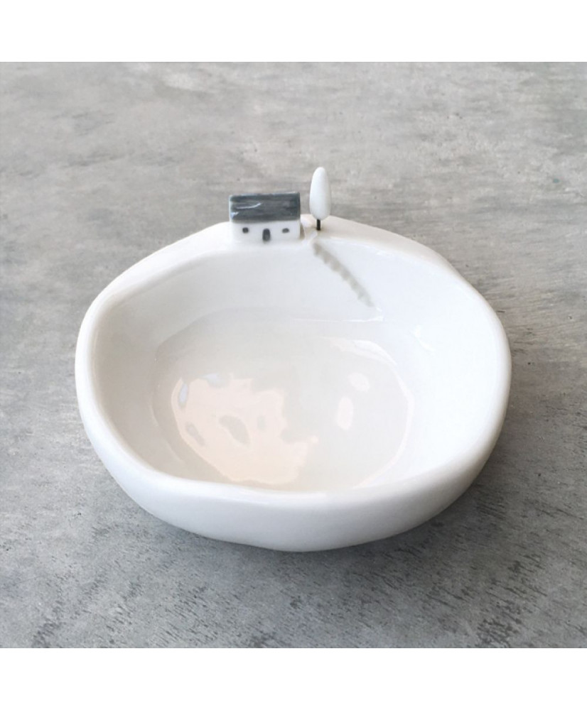 Μπολ Απο Πορσελάνη Με Σπίτι Και Σκάλα Στην Λίμνη 10x9,8 εκ.