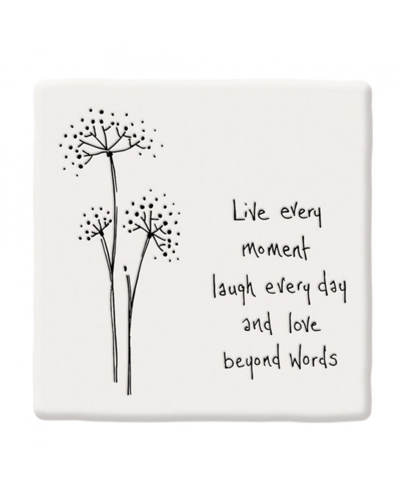 Σουβέρ Από Πορσελάνη Live every moment 10,5εκ.