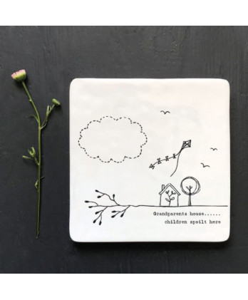 Σουβέρ Από Πορσελάνη Με κλαδί Grandparents house 10εκ.