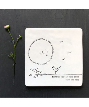 Σουβέρ Από Πορσελάνη Με κλαδί Feathers appear 10εκ.