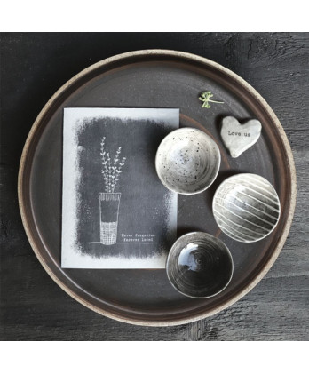 Μπολ Κεραμικό Με Ρίγες Βαμμένες 6 εκ.