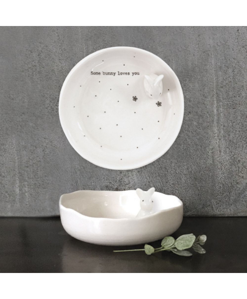 Πιατάκι Απο Πορσελάνη Κοσμημάτων Με Κουνελάκι 10 εκ.