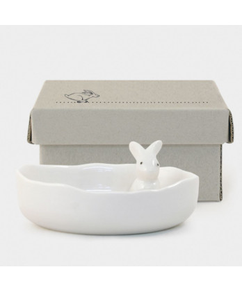 Πιατάκι Απο Πορσελάνη Κοσμημάτων Με Κουνελάκι 10 εκ.