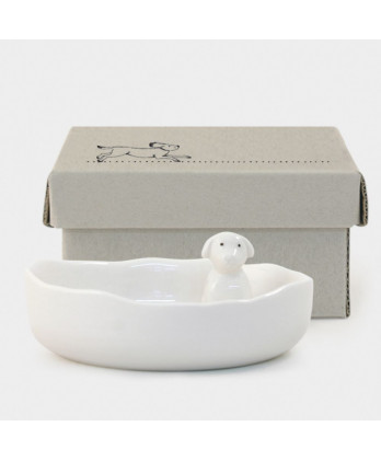 Πιατάκι Απο Πορσελάνη Κοσμημάτων Με Σκύλο 10 εκ.