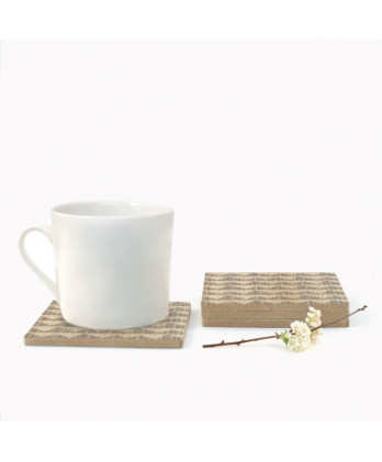 Σουβέρ Με Γεωμετρικό Φυσικό Σετ 4τμχ.