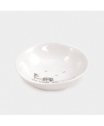 Μπολ Από Λευκή Πορσελάνη wobbly - Good friends 10 εκ.