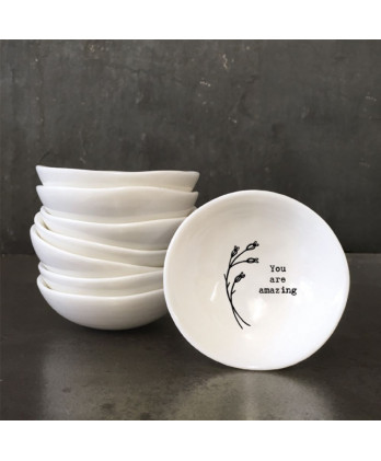 Μπολ Από Λευκή Πορσελάνη Μικρό Amazing 6 εκ.