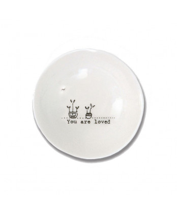 Μπολ Από Λευκή Πορσελάνη Μικρό wobbly - You are loved 6 εκ.