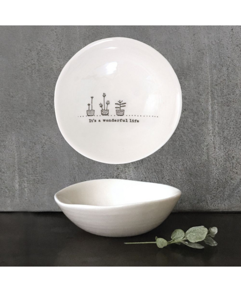 Μπολ Από Λευκή Πορσελάνη Μεσαίο wobbly 10 εκ.