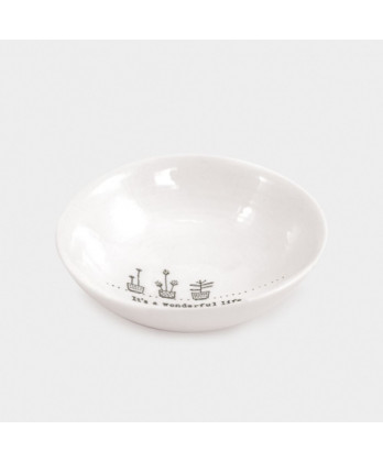 Μπολ Από Λευκή Πορσελάνη Μεσαίο wobbly 10 εκ.
