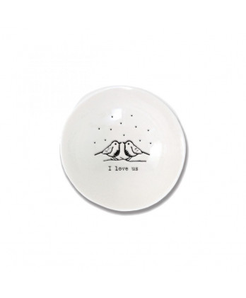 Μπολ Από Λευκή Πορσελάνη Μικρό wobbly I love us 6 εκ.