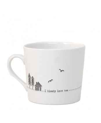 Κούπα Από Πορσελάνη Κυμματιστή I bloody love tea