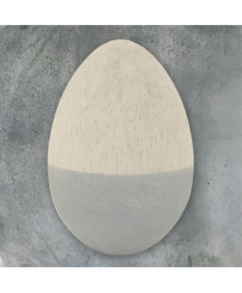 Ξύλινο Αυγό Γκρι Μισό Μισό