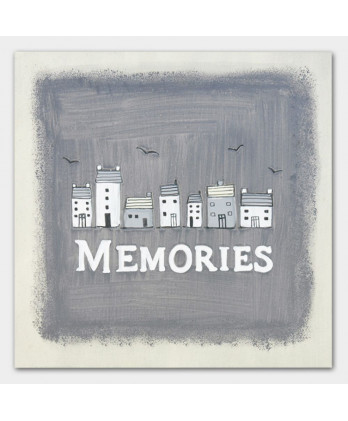 Κουτί Ξύλινο Memories Σπίτια 21 εκ.
