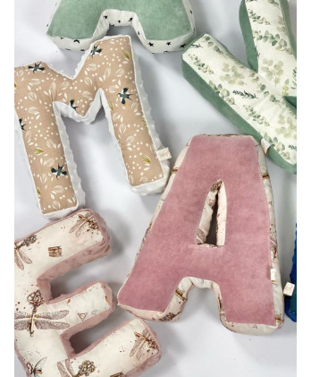 Παιδικό Διακοσμητικό Μαξιλάρι Μονόγραμμα Pink Swallow