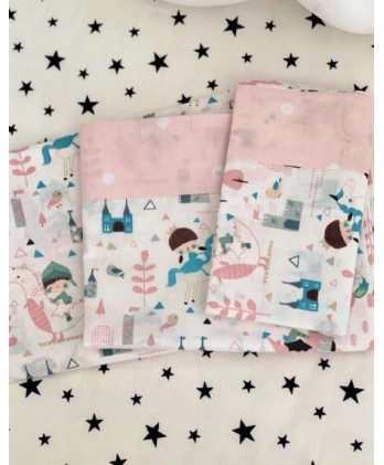 Σεντόνια λίκνου Pink Knight