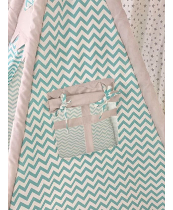 Παιδική Σκηνή - Teepee Tent Aqua Chevron