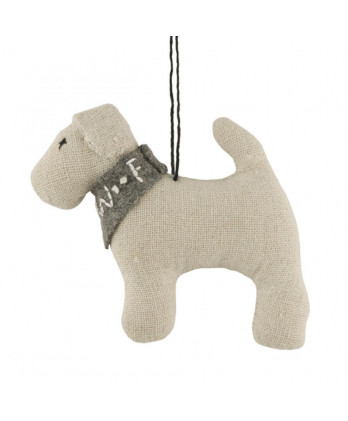 Κρεμαστό Σκύλος  Με Φουλάρι Φέλτ Bobbie 7,5εκ